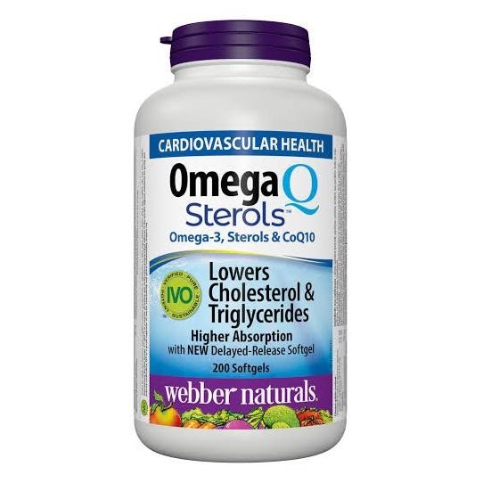 Webber Naturals Omega-3 & 0 Mg Coq10 with Plant Sterol 200 Softgels -_inky l