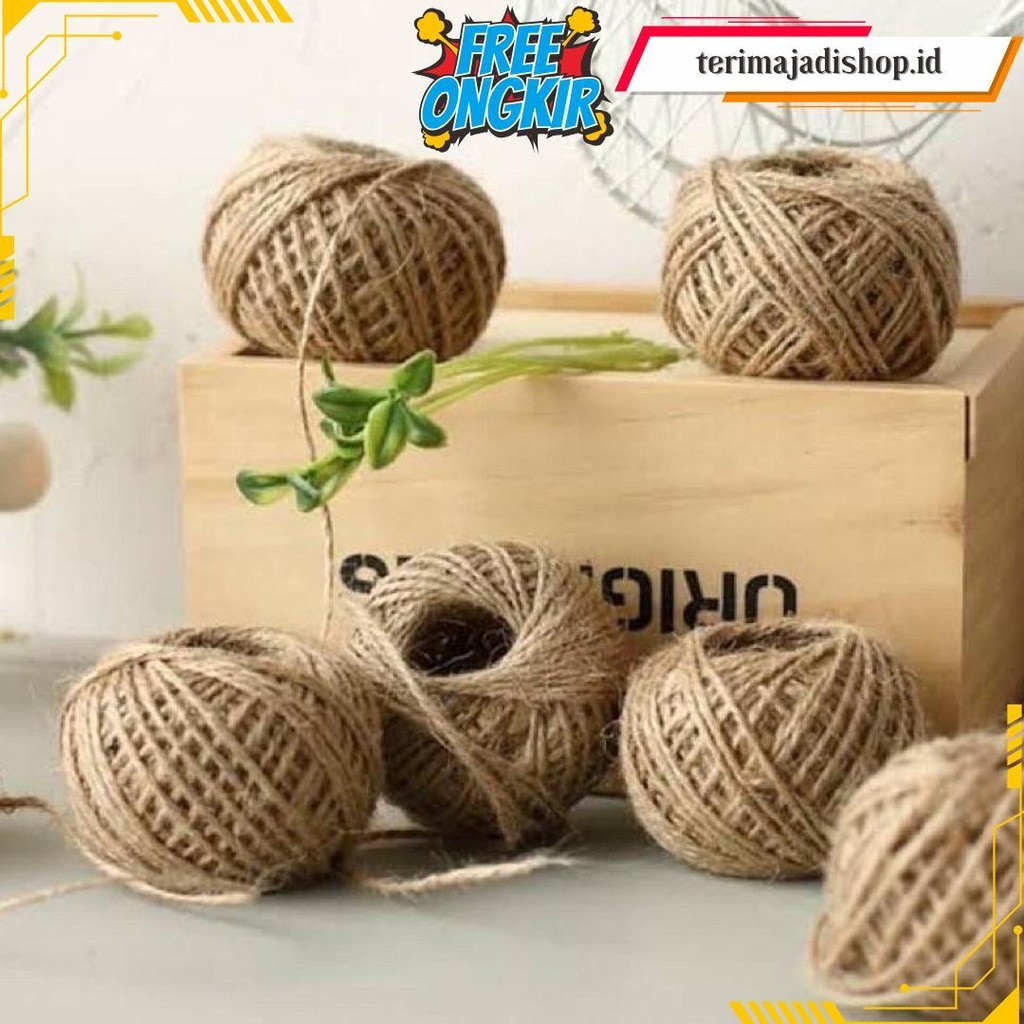 

Tali Rami / Goni Ukuran 3 Ply Panjang 50 Meter | Tali Goni Gulungan | Tali Rami Roll Murah Original Produk