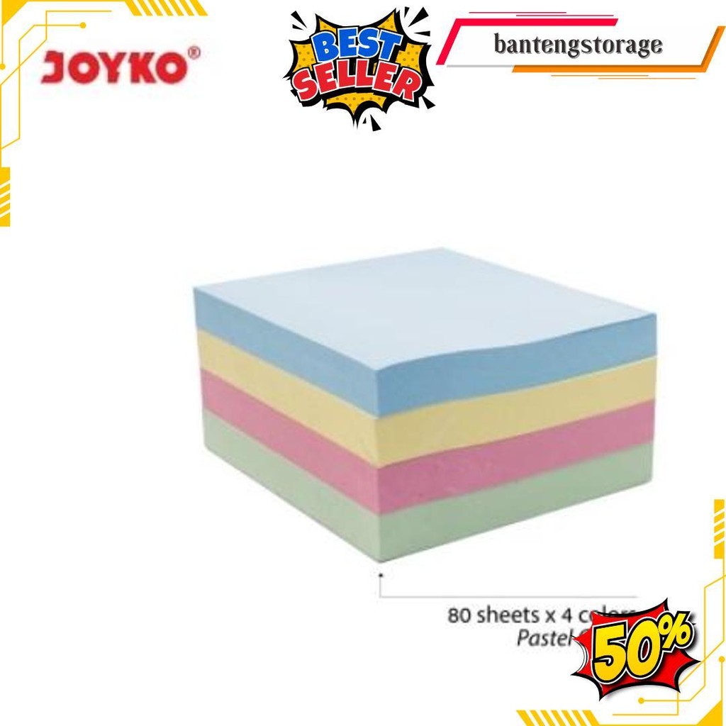 

Memo Stick Joyko Mms-1P / Sticky Notes Note Memo Tempel Joyko Warna Pastel 76 X 76 Mm Mms-1P / Mms 1P Cod