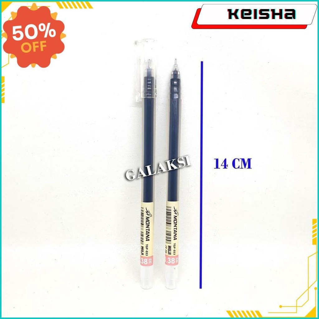 

[Box/12 Pcs] Pulpen / Gelpen Montana Wuji 0.38 Mm Tgp-033 Gratis Ongkir