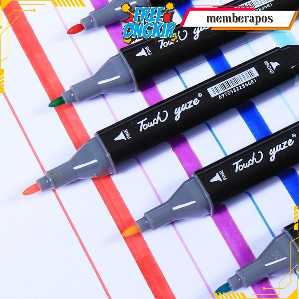 

Wd Touchfive 24/36/48/60/80 Warna Sketsa Spidol Umum General Marker Set Animation Markers / Twin Market Set Spidol Cod