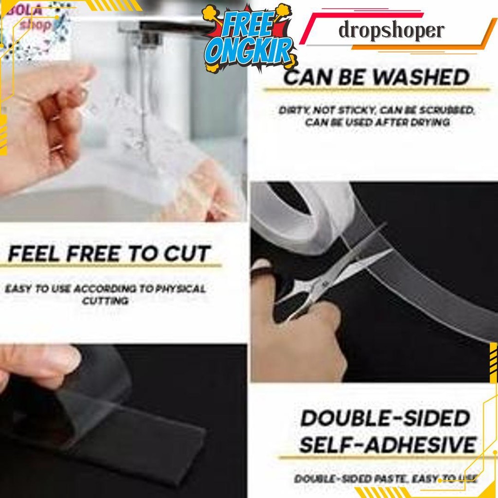 

Outred Double Tape Gel Isolasi Bening 2 Sisi Anti Air Ukuran 500Cm Original Produk