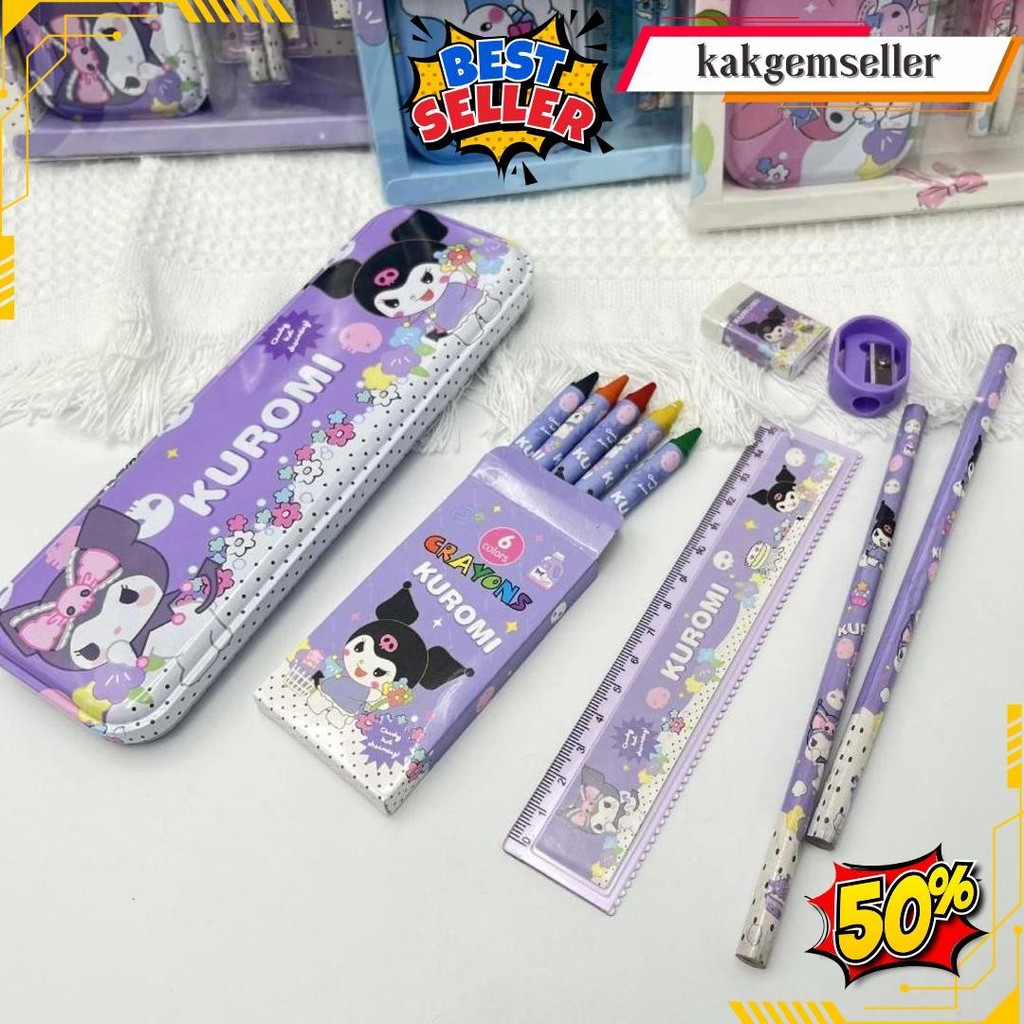

Kotak Pensil Anak Set 7 In 1 Stationery Hadiah Anak Sanrio / Alat Tulis Tempat Pencil / Alat Tulis Set Kotak Pensil Perlengkapan Alat Tulis Gratis Ongkir