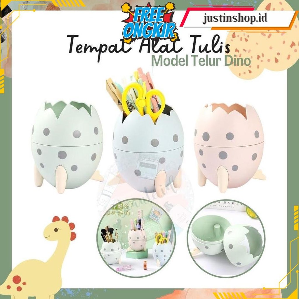 

Wadah Kotak Tempat Alat Tulis Puplen Pena Pensil Model Telur Dino Stationary Box Lucu Untuk Anak / Dewasa Kantor Meja Belajar Make Up Multifungsi Souvenir Termurah Banget