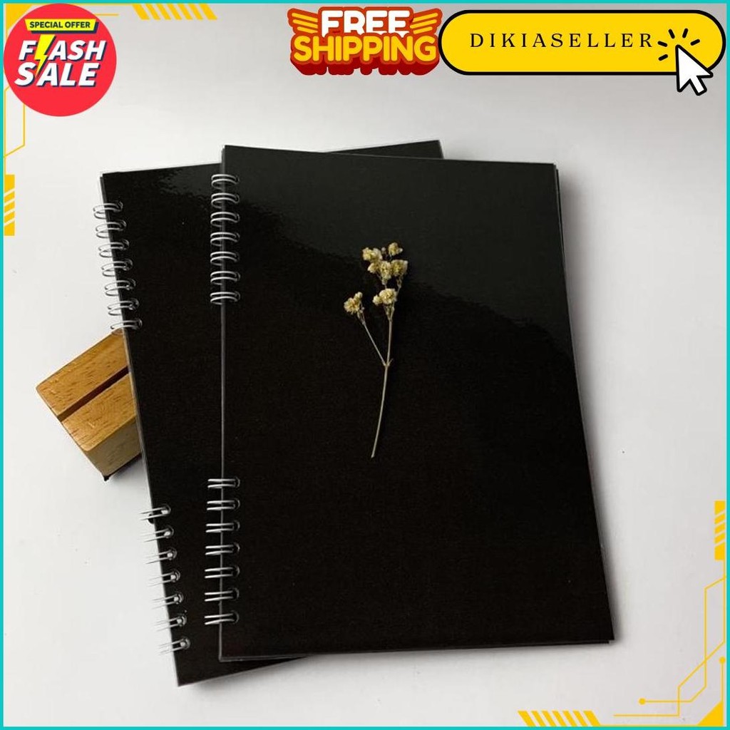 

Notebook Scrapbook Black Paper A5 Spiral Bisa Cod