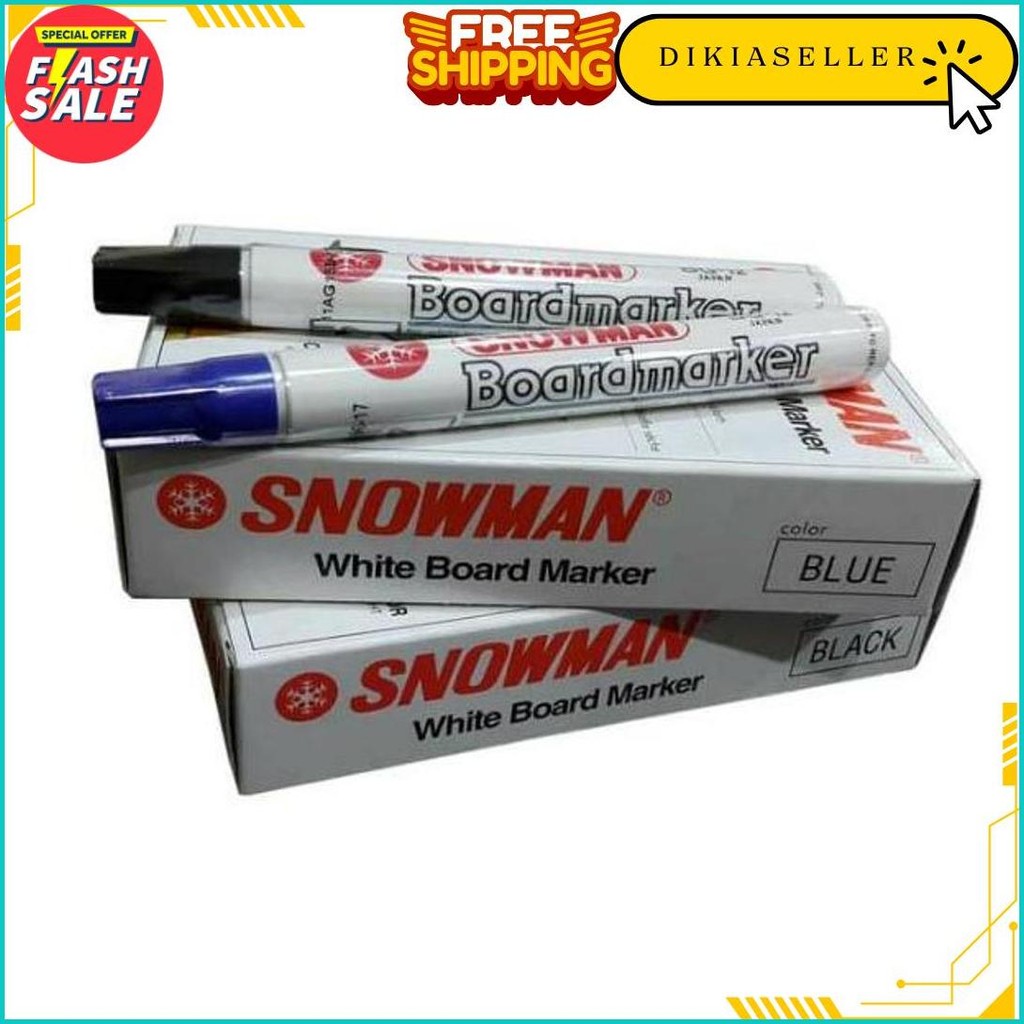 

(1Pcs) Spidol Whiteboard Snowman Marker Bg12 Spidol Papan Tulis Siap Kirim
