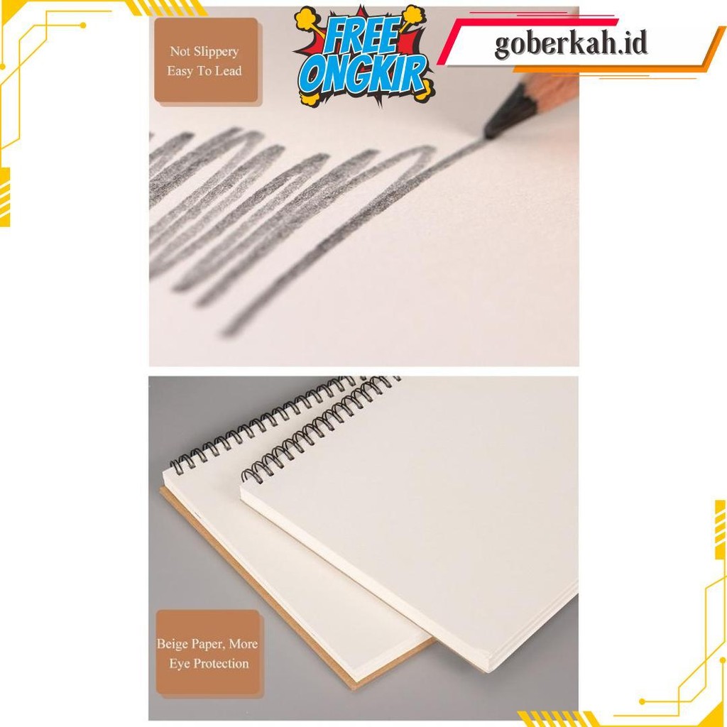 

V-Tec Buku Sketsa A4 / A5 Sketch Book Jilid Spiral 120Gsm Terlaris
