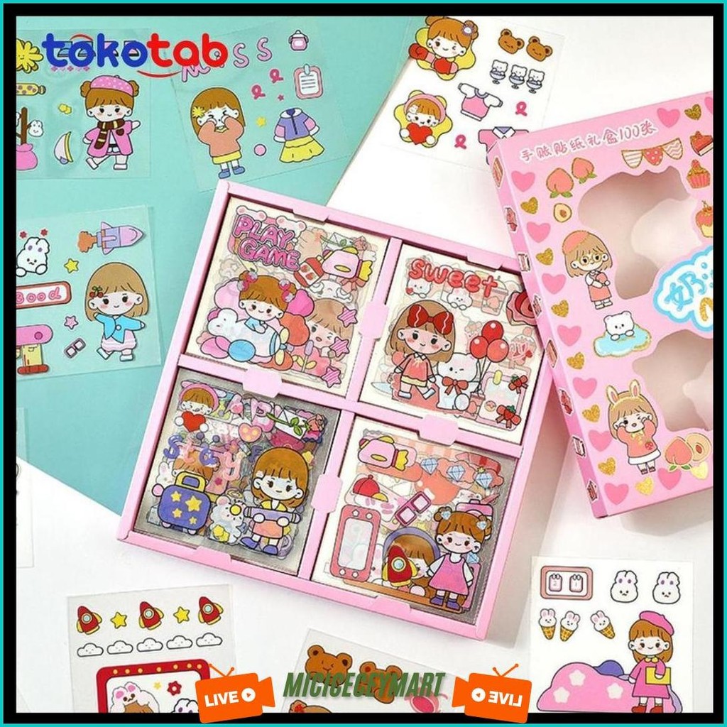 

Tokotab - Sticker Transparan Cute Sticker Pet Telado 2D Anti Air 1 Pack 100Pcs Gratis Ongkir