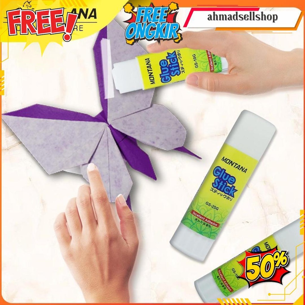 

Montana Glue Stick Lem Batang 10G 24 Pcs Strong Adhesive Perekat Serbaguna Gs-10/Box Gratis Ongkir