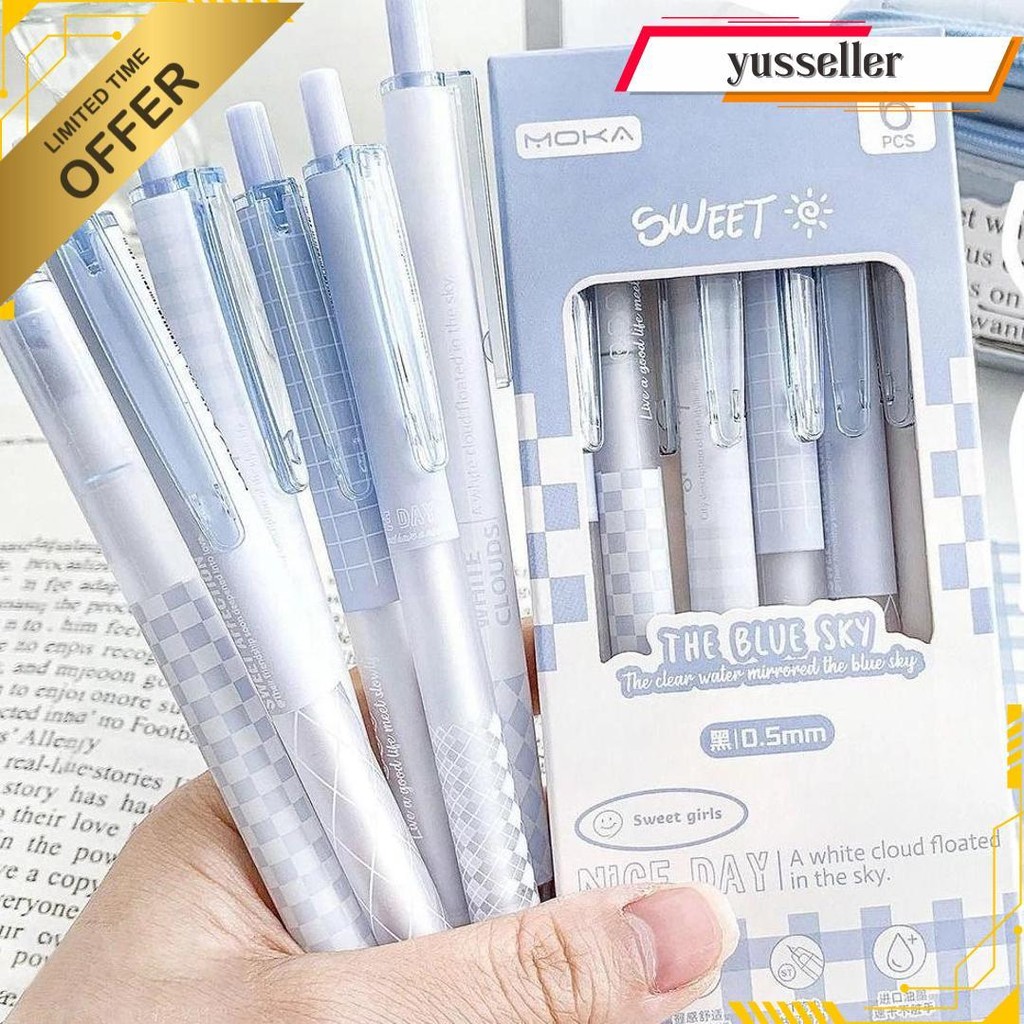 

6Pcs Gel Pen Aesthetic Isi Pulpen Gel 0.5 Mm 1 Pack Pulpen Hitam Aesthetic Pena Pen Mekanik Retractable Bolpoin 4Pcs Lucu Korea Alat Tulis Sekolah Terlaris