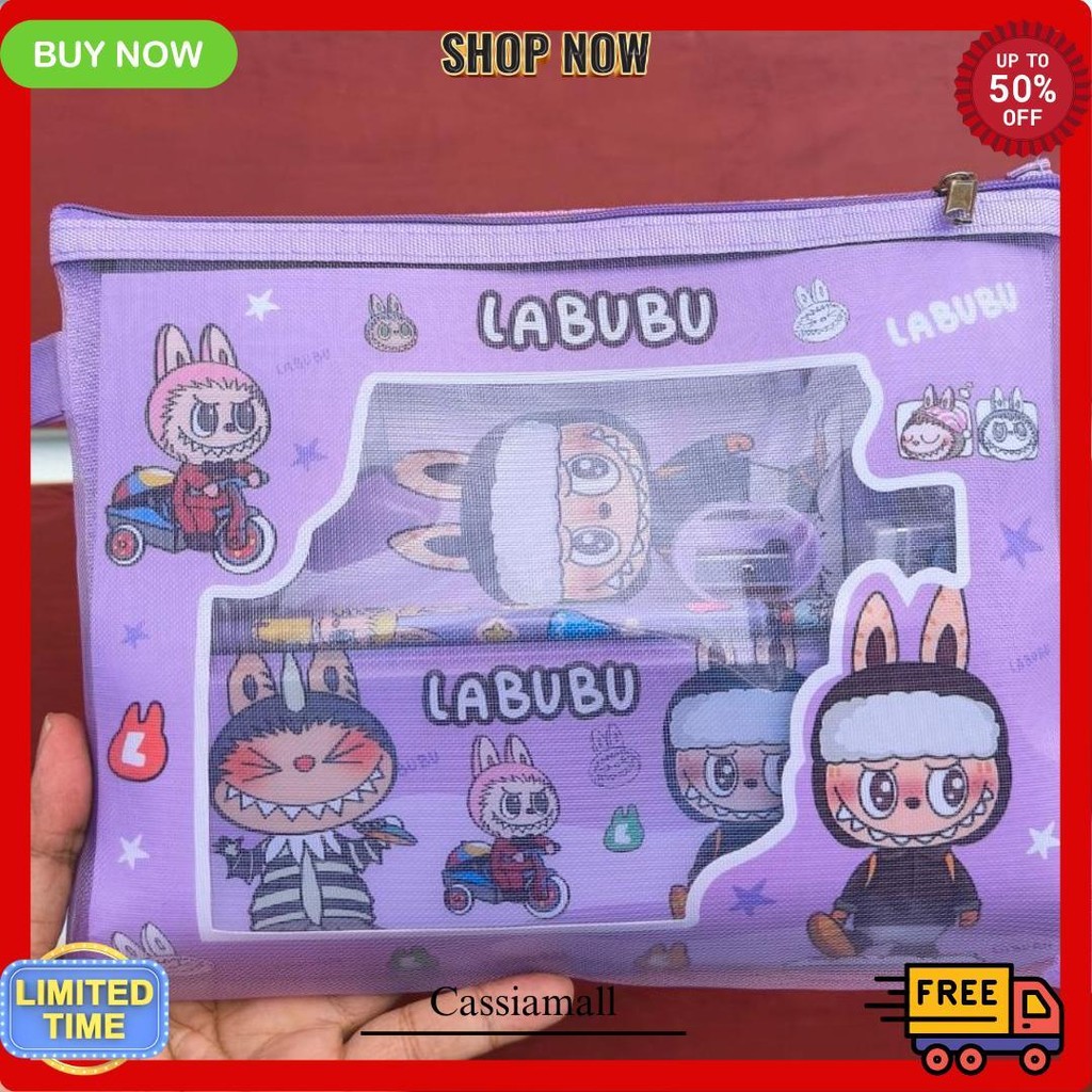 

Kotak Pensil Anak Labubu Set 7 In 1 Stationery Alat Tulis Set Labubu Hadiah Anak Sekolah Original Produk