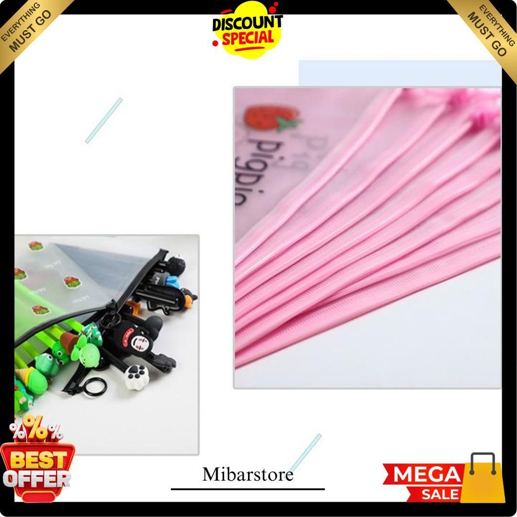 

Hl0078 Pena Karakter Set Pouch Isi 18 Pcs Tempat Pensil Transparan Zipper Bag Terlaris
