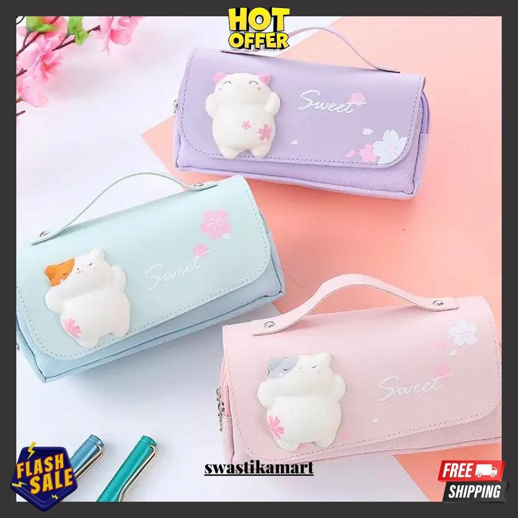 

Kartun Tas Pensil Dekompresi/Kotak Alat Tulis 3D Kapasitas Besar Sekolah Dasar Tas Pensil Multifungsi Dekompresi/Super Cute Girl Heart 3D Siap Kirim