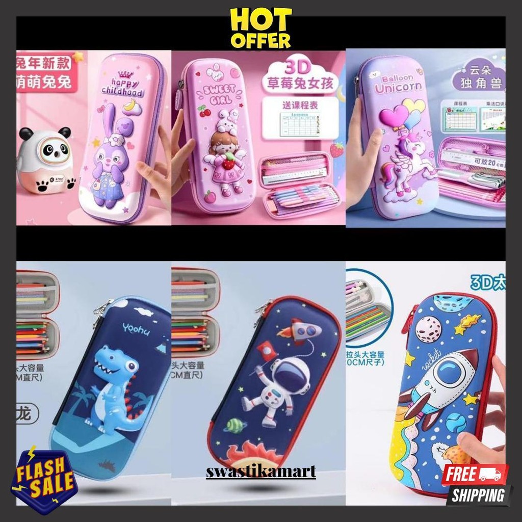 

Kotak Pensil Karakter 3D Timbul Premium Ukuran Besar Sanrio Original Produk