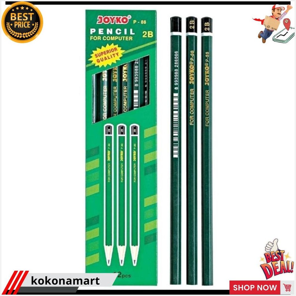 

Pensil Joyko 2 B Isi 12 Pcs Cod