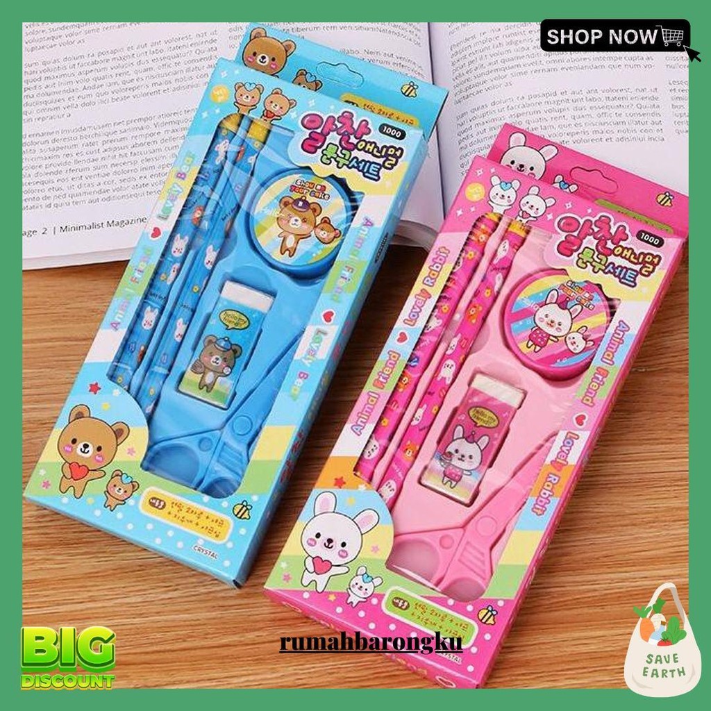 

Atm.Medan Set Alat Tulis Anak Isi 5 Barang. Cod