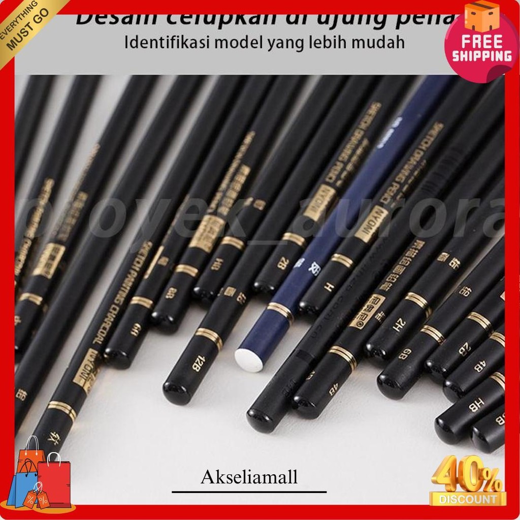 

Flash Sale!!!Set Pensil Sketsa Nyoni Baru Asli Kotak Besi Tirai Pena Pemula Set Lengkap Alat Lukis Tangan Pena Arang Lembut Profesional/Sketch Drawing Pencil Set 29 / Pensil Lukis Sketsa Set Lengkap Gratis Ongkir