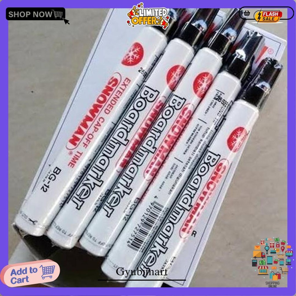 

Isi 6 Pcs Spidol Whiteboard Snowman Bg 12 Hitam Gratis Ongkir