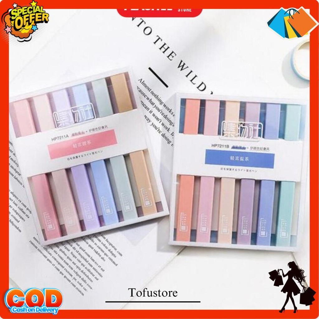 

Flashee Highlighter Spidol 6 Pcs Highlighter 2 In 1 Double Brush Spidol Warna Pastel Gratis Ongkir