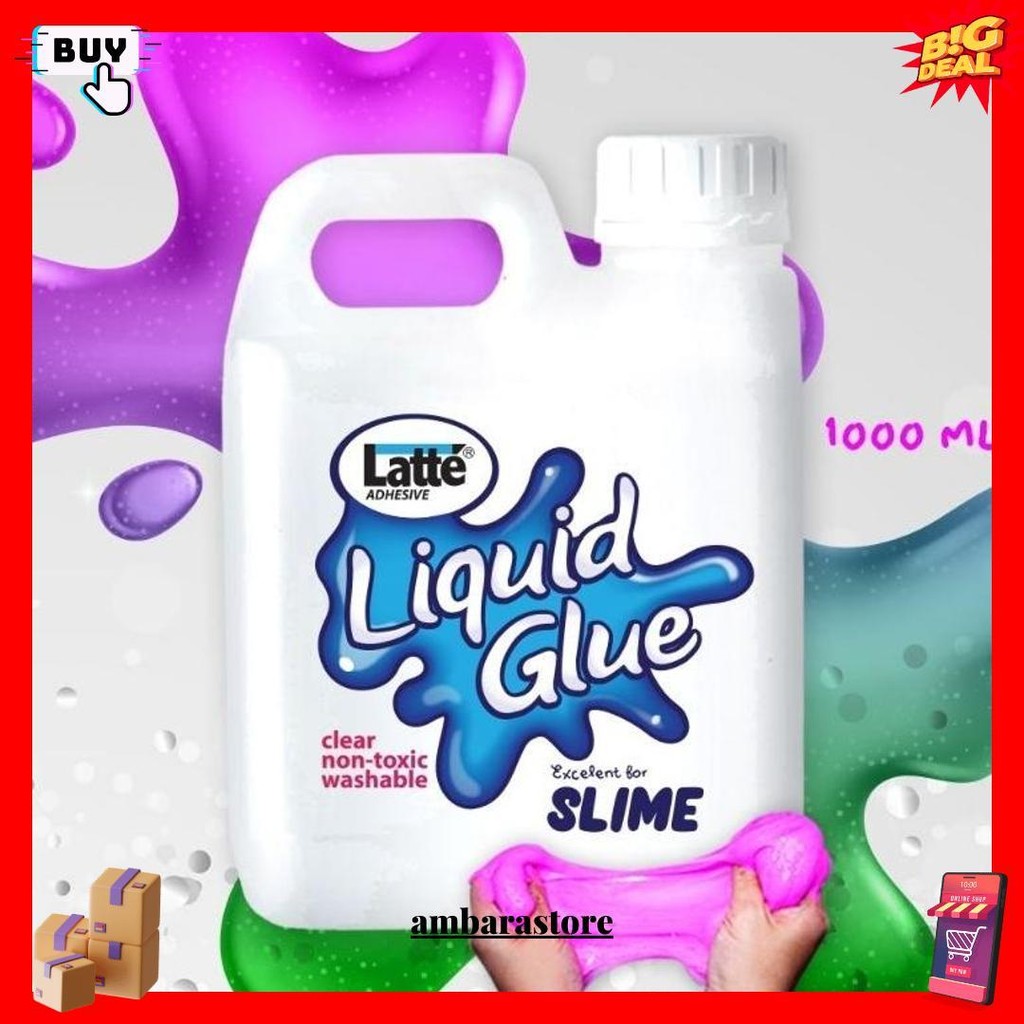 

Lem Slime / Latte Liquid Glue / Povinal / 1000Ml Siap Kirim