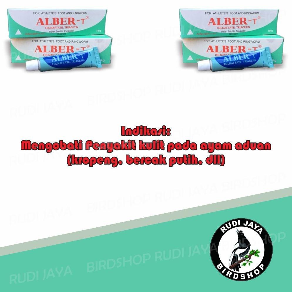 Ah67 Alber-T Albert Import Salep Krim Obat Ayam Burung Unggas Sakit Korep Kurap Kurab Buras Muka Put