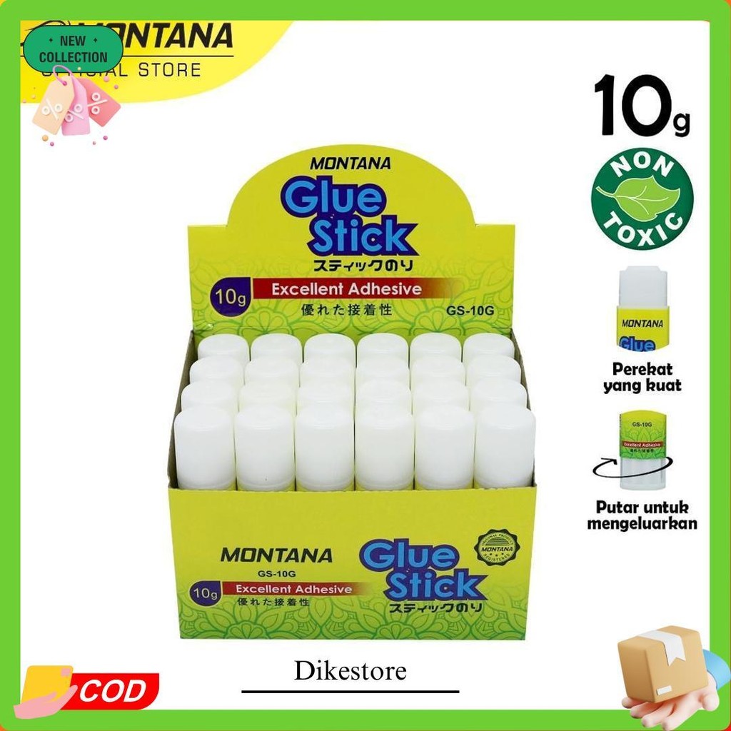 

Montana Glue Stick Lem Batang 10G 24 Pcs Strong Adhesive Perekat Serbaguna Gs-10/Box Original Produk