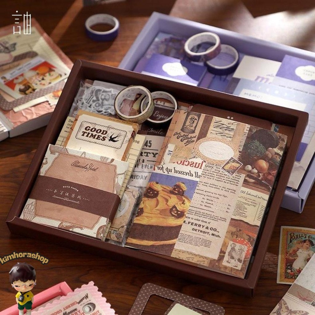 

155PcsJournal Kit Set Gift Box / Paket Set Agenda / Notebook Lucu/Diary Lucu / Buku Tulis Catatan Karak Sale