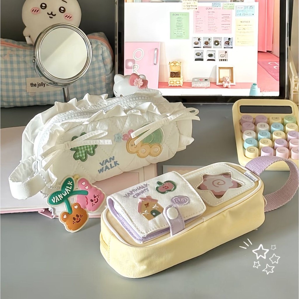 

Kotak Pensil Kapasitas Besar dengan Trim Renda#Kotak Alat Tulis untuk Siswa Sekolah Dasar dan Menengah#Kantong Penyimpanan Pensil