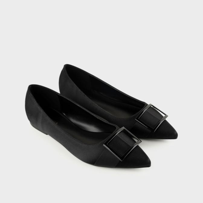URBAN&CO ESSENTIALS SHOES ODETTE BLACK SEPATU FLAT SHOES WANITA ELEGAN TERLARIS 100% ORIGINAL BRANDE