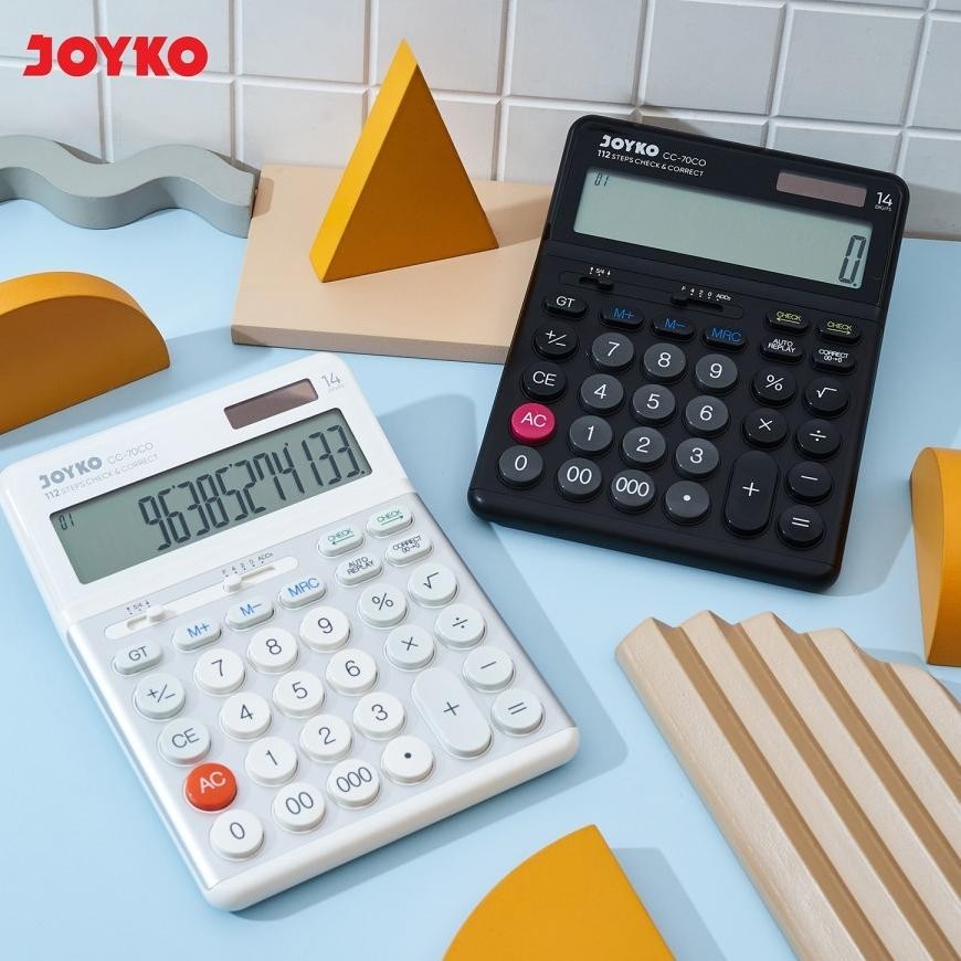 

gd-12 JOYKO CC 70CO CHECK & CORRECT CALCULATOR - Kalkulator With Alumunium Surface 14 Digit Cek ulang Terlaris