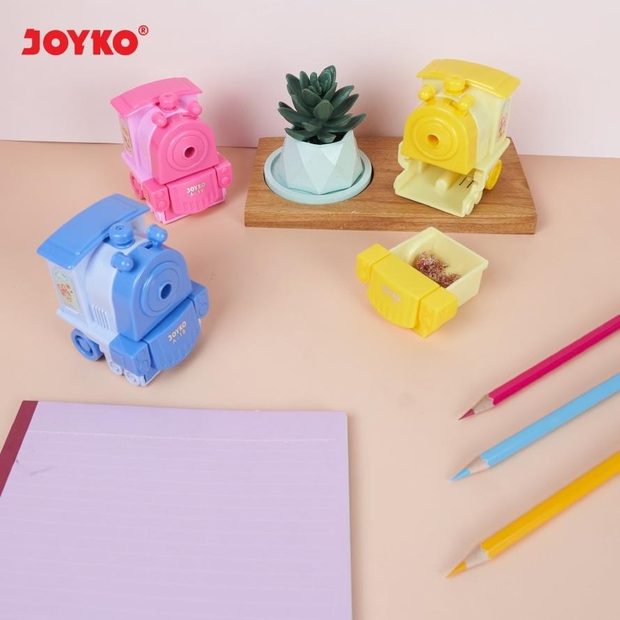 

bas-12 Serutan Putar Rautan Pensil JOYKO A19 KERETA - Sharpener Anti Slip A-19 UNIK Murah