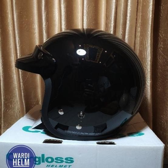 helm cargloss original hitam glossy