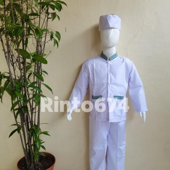 Diskon Seragam Sekolah Muslim Hijau Kotak Paud Dan Tk