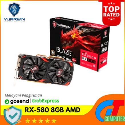 NEW VURRION BLAZE RADEON RX580 8GB RX 580 8G RX-580 8GB AMD RADEON