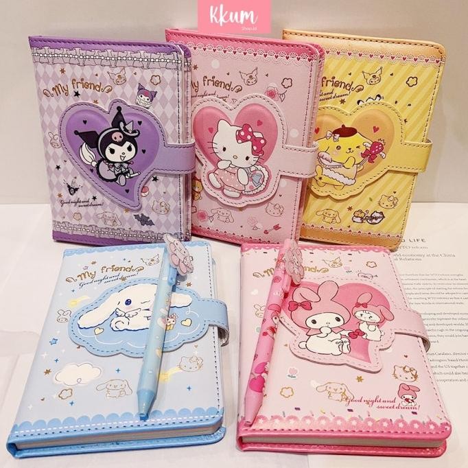 

Sale!! 2 In 1 Gift Set Notebook Sanrio Magnet/ Buku Tulis Cute Kuromi Cinnamo