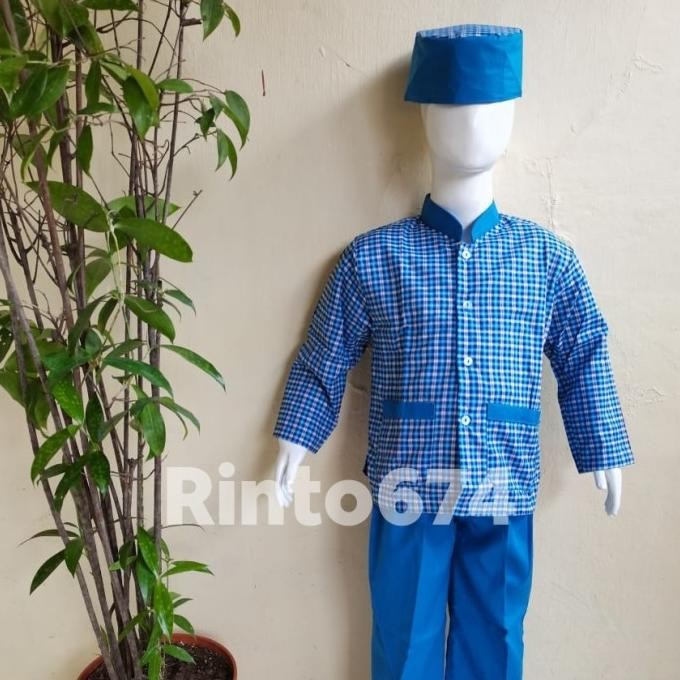 Promo Seragam Sekolah Muslim Biru Paud Dan Tk