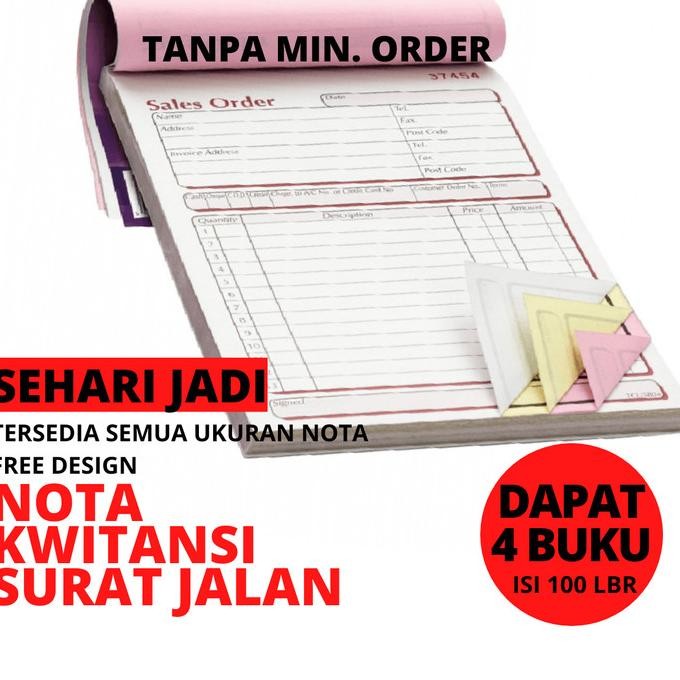 

Promo!! Custom Nota Isi 100 Lembar 1 2 3 Rangkap Ply Bon Surat Jalan Kwitansi
