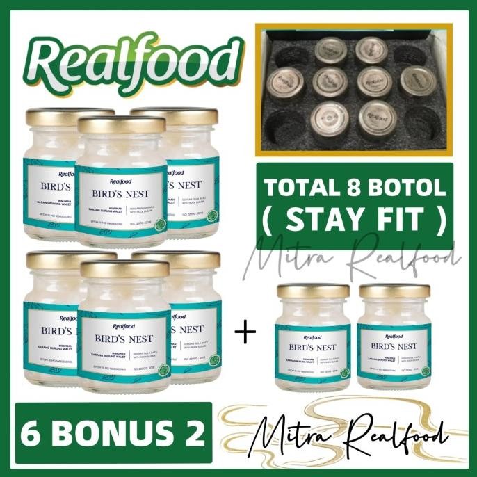 

Realfood stayfit ( 6 bonus 2 ) Minuman Sarang Burung Walet Bersertifik
