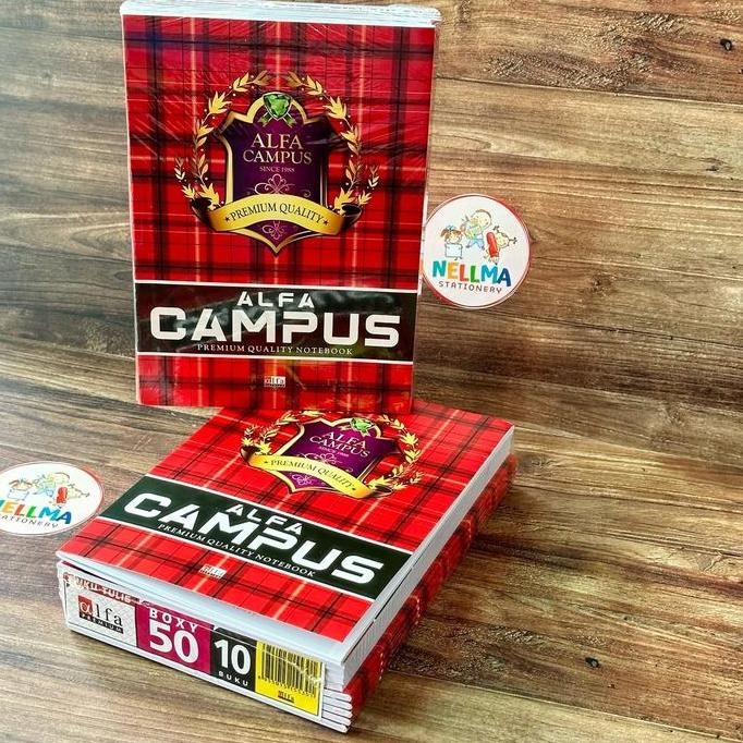 

Diskon!! Buku Tulis Campus Alfa Premium 50 Lembar ( Isi 10 Buku ) Buku Panjang