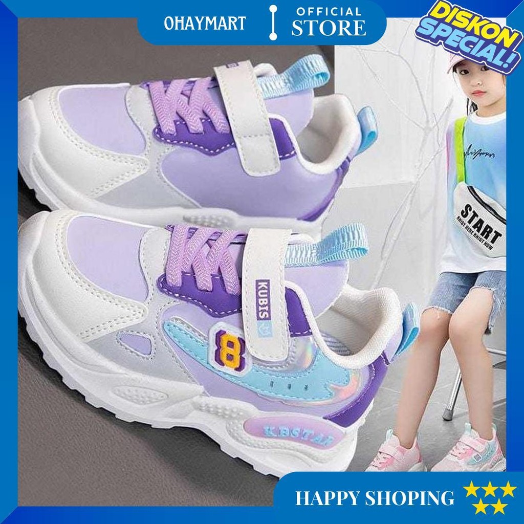 Sepatu Sneaker Anak Prempuan / Sepatu Olahraga Anak Cewek Kekinian / Sepatu Anak  Murah Berkualitas 