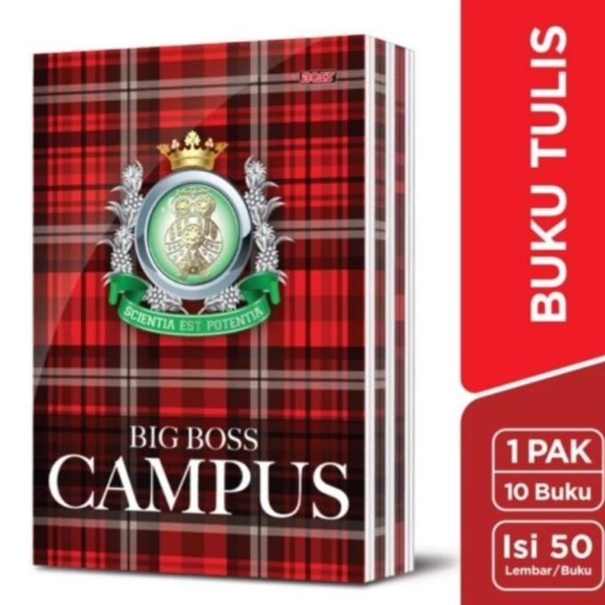 

Promo!! Buku Tulis Big Boss Campus 50 Lembar Buku Tulis Sekolah Sd Smp Sam Smk ( 1 Pack Isi 10 Buku )