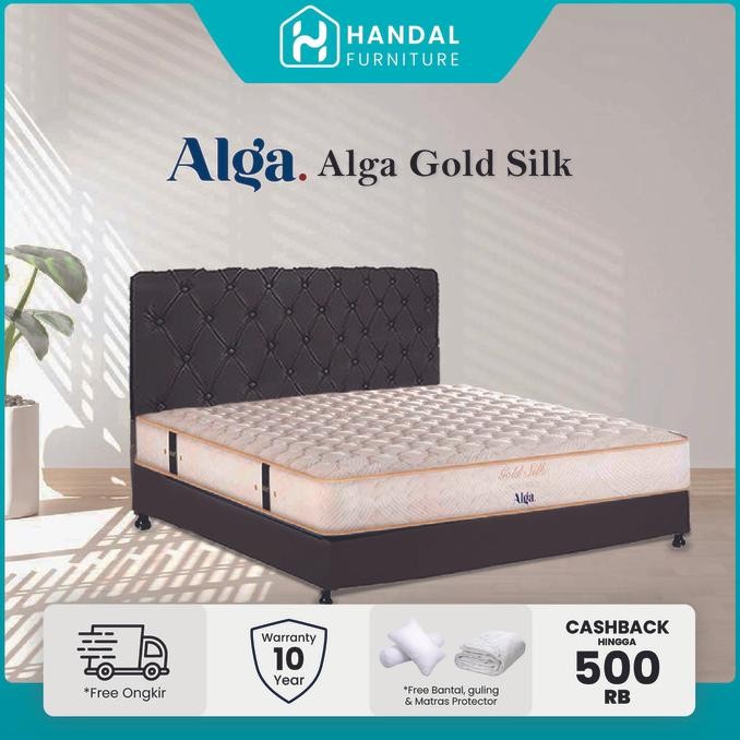 Murah Alga Hanya Kasur Spring Bed Super Keras Gold Silk 180 X 200