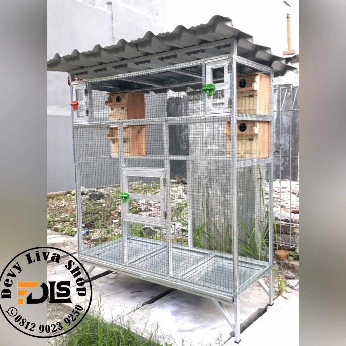 BEBAS ONGKIR - Kandang burung sangkar koloni lovebird+glodok