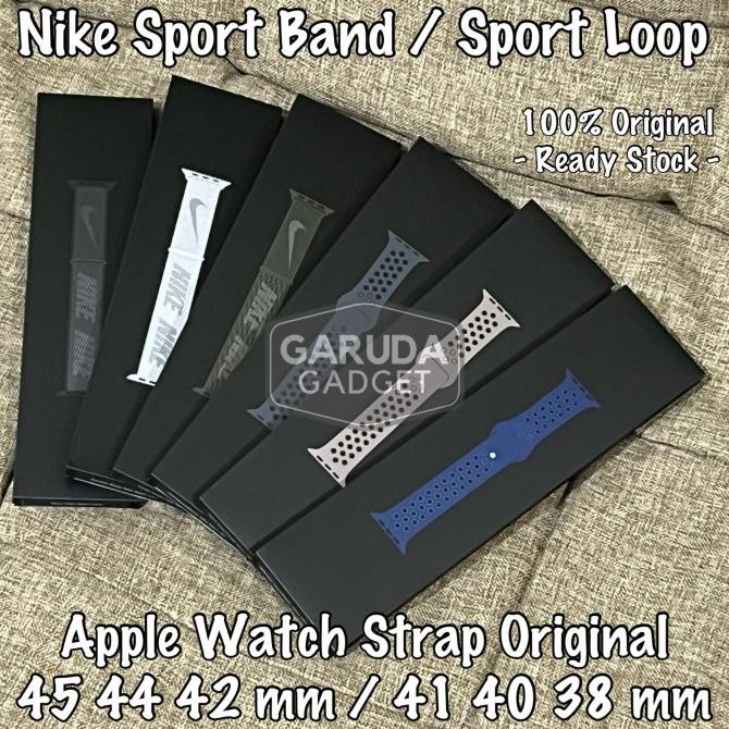 TERLARIS - Original Nike Sport Band Strap Apple Watch 7 6 SE 5 45 41 mm Tali Jam