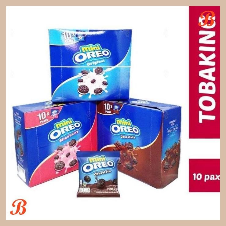 

| RMP | OREO MINI BOX ISI 10 ORIGINAL CHOCOLATE STRAWBERRY BISKUIT KRIM HALAL