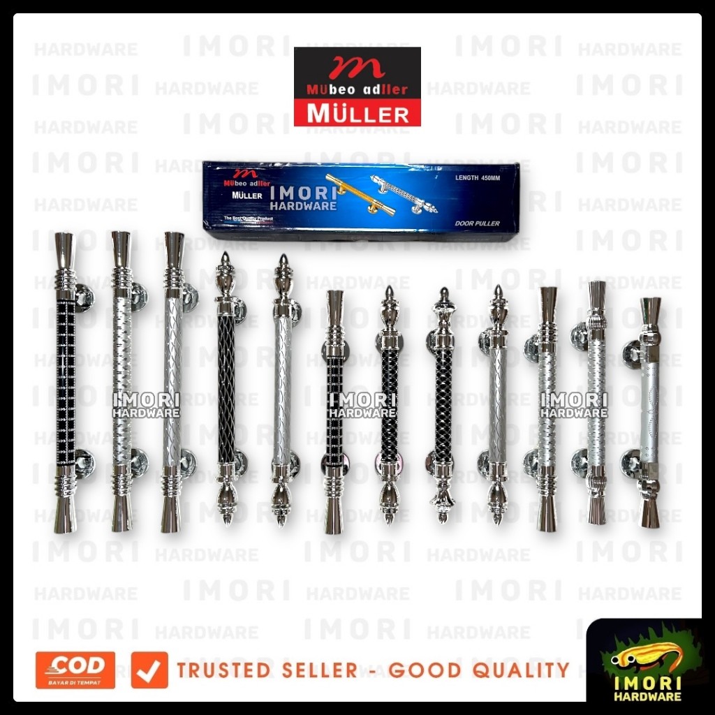 MULLER Handle gagang tarikan pintu kupu tarung kamar rumah corak 350 370 420 450 mm