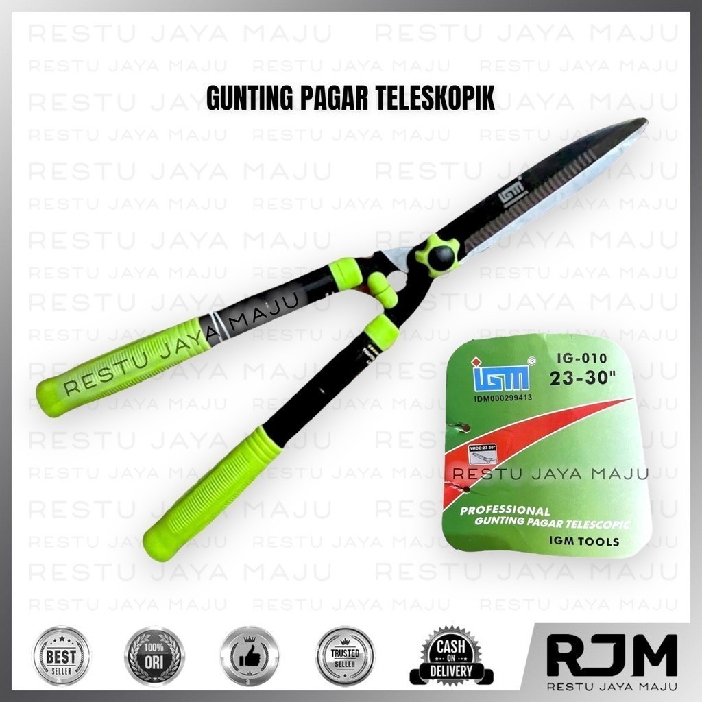 IGM Gunting Pagar Teleskopik Rumput Taman tajam Kebun Besar Panjang