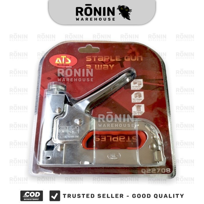 

ATS Staple Gun Tacker 3 Way 4-14mm Tembakan Staples Stapler Hekter