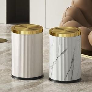 PREMIUM Tong Sampah Gold SS304/ Rubbish Can/Tempat Sampah Kamar Mandi Gold,Hitam Gold