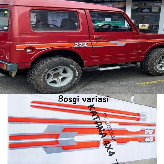 STICKER STIKER LIST BODY SUZUKI KATANA JIMNY 4X4 ASLI